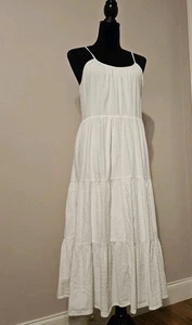 Express wunderschönes weißes Sommerkleid ärmellos Gr. M Top Zustand 99% Baumwolle - Bild 1 von 10