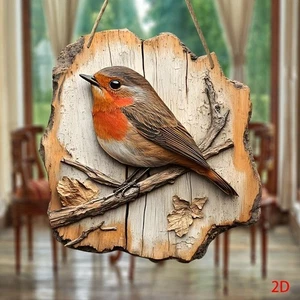 1/2 Stck. Vintage Holz Vogel Wandschild Bauernhaus Garten Veranda Wohndeko 8 Zoll - Bild 1 von 29