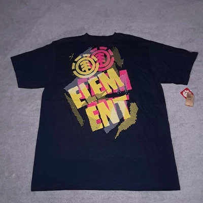 Camiseta De Colección Y2K Element Skateboarding Para Hombres XL Negra Logo Grande Spellout Foto 1 de 4