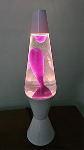 Vintage Y2k 2000 Lava Lamp - Purple - White Base Lava World Lava Lamp - Picture 1 of 15