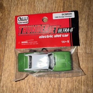 Auto World Thunderjet Ultra G Electric Slot Car 1968 Dodge Charger Green New - Picture 1 of 4