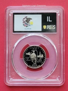 2003 S 25C CLAD ILLINOIS STATE QUARTER PCGS PR69DCAM. - Picture 1 of 4
