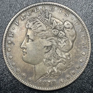 1878 8TF Morgan Silver Dollar $1 8 Tail Feathers Fine - Picture 1 of 2