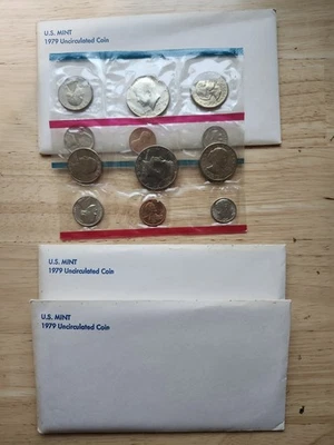 Uncirculated X3- 1979 U.S. Mint Set P & D Mint - Image 1 of 4