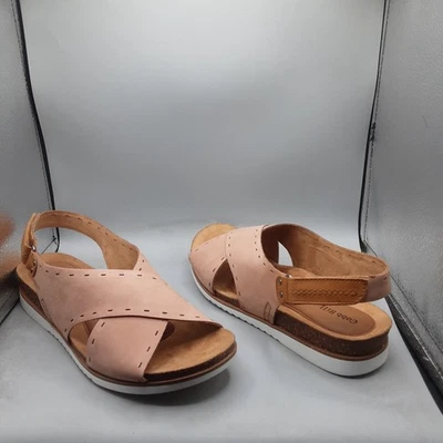 Босоножки Cobb Hill майские слинги женские 10 Вт бежевые розовые нубук A276 - Изображение 1 из 4