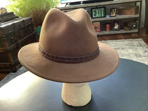 Scala Classic Four Seasons Filzhut braun Wolle Herren Fedora Größe Medium-EUC! - Bild 1 von 12