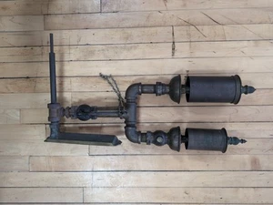 Silbato de vapor doble de latón antiguo  - Imagen 1 de 7