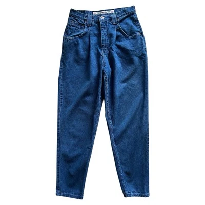 Vintage 1980s ZENA JEANS Pleated High Rise Tapered Mom Jeans Size 12 Baggy Fit - Image 1 of 4