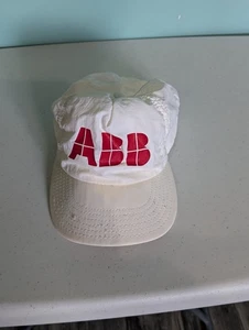 Vintage Abb Red & White Snapback Trucker Hat Made IN USA - Picture 1 of 10