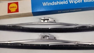 2 SHELL RB-12 Curve Wiper Blades 12” Wiper Blades Set Stainless Made in USA - Picture 1 of 12