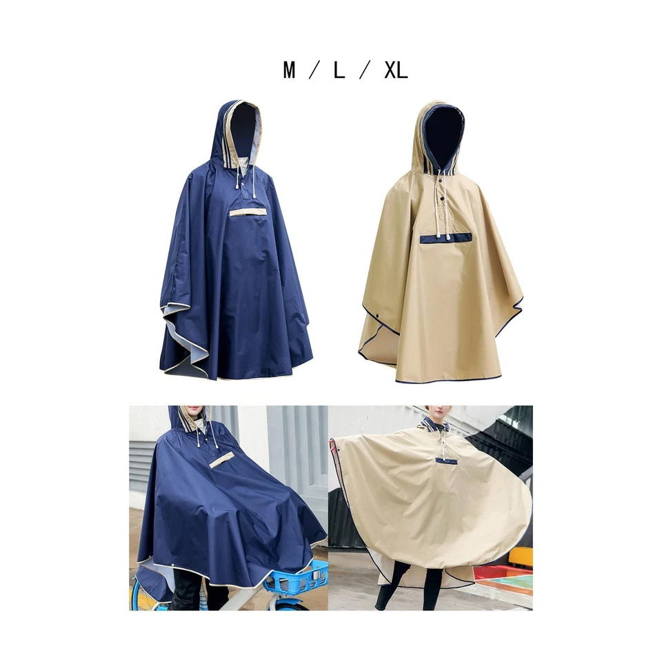 Adults Poncho Waterproof Impermeable Pullover Rain Wear with Pocket Rain Coat - Image 1 of 1