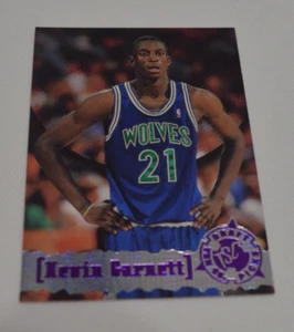 1996 TOPPS STADIUM CLUB BASKETBALL - RC KEVIN GARNETT TIMBERWOLVES # 343 SILVER - Picture 1 of 4