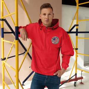 Embroidered Champion Packable Jacket United States Flag Style - Picture 1 of 10