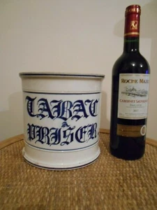 FRENCH 19th cent. WHITE EARTHENWARE 'TABAC A PRISER' J VIEILLARD Co & D JOHNSTON - Picture 1 of 8