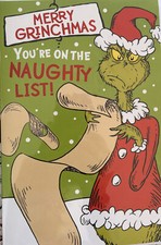 Dr Seuss The Grinch Merry Grinch Mas Christmas Card ~ 6 x 9”