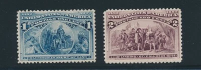US (1893) "COLUMBIANS" #230 & #231; MLH, FRESH, NICE CENTERING & NO FAULTS - Image 1 of 2