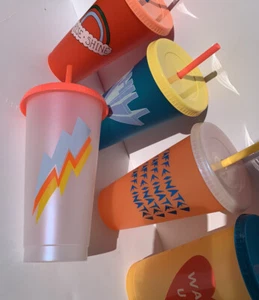 STARBUCKS Cup Chill Reusable Cold Tumbler Drink 5 Cup Limited Different Colors - Picture 1 of 5