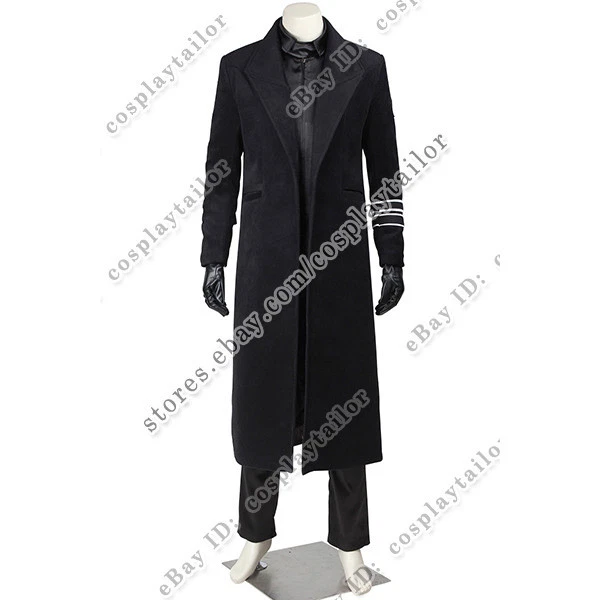 Star Wars Cosplay La Fuerza General Disfraz Uniforme Trinchera Abrigo Negro Halloween  Foto 1 de 4
