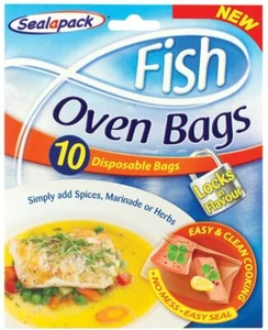 Fisch Ofen Beutel leicht zu reinigen Kochen verriegelt Geschmack kein Durcheinander 10 Einwegbeutel - Bild 1 von 1