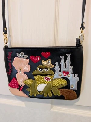 Cartera Bandolera Tia Braccialini Once UponbA Time Frog Princess Negra Foto 1 de 4