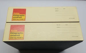 KODAK Ektagraphic Universal Slide Tray Model 2 Carousel 80 Slot Lot of 2 - Picture 1 of 8