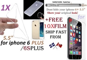 FOR iphone 6 PLUS 6Plus 5.5" CRYSTAL Clear case Cover transparent Soft TPU gel - Photo 1 sur 8