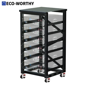 ECO-WORTHY 6-Tier 3U Server Rack for 48V 100Ah LiFePO4 Batteries (V1/V2/V3) - Picture 1 of 10