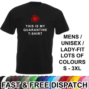 T-shirt Virus Quarantine Pandemic da uomo donna adattata unisex a distanza sociale - Foto 1 di 47