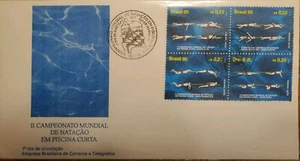 A) 1995, BRAZIL, SWIMMING, FDC, II WORLD SHORT POOL SWIMMING CHAMPIONSHIP, RIO D - Picture 1 of 1