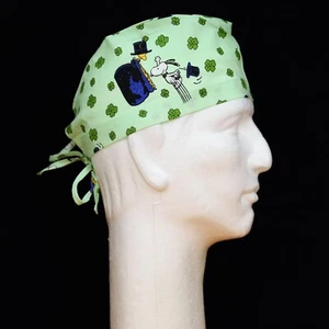 Peanuts Gang Snoopy St. Patrick's Day theme scrub hat - Picture 1 of 1