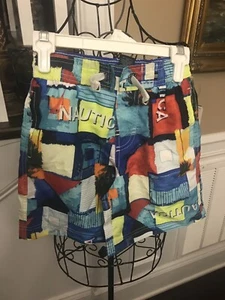 Nautica Boys Swim Trunks Size 5-6 Color block Shorts UV Safe NWT - Picture 1 of 5