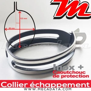 Collier de fixation oval pour silencieux 98x123 mm échappement moto - Shark - Photo 1/2