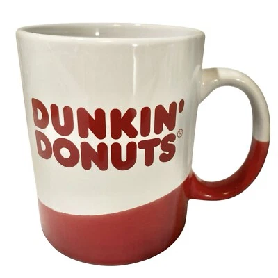 Dunkin' Donuts Ceramic Coffee Cup Mug Red White Collectors 2017 DD IP Holder - Image 1 of 4