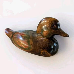 Vintage Bundy & Company John E. Bundy Carved Wood Duck Decoy Swivel Head - Picture 1 of 11