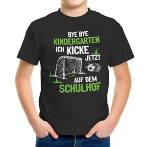 Kinder T-Shirt Jungen Fußball-Fan Geschenk zur Einschulung Schulanfang ich