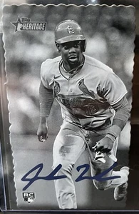 RARE! Jordan Walker RC 2023 Topps Heritage High Number Deckle Edge SSP Cardinals - Picture 1 of 2