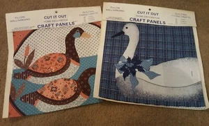 Fabric Craft Panels - Set of 2 - Geese - Picture 1 of 5