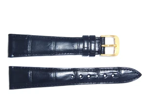 "Correa de reloj de cuero genuino RIOS1931 para 19 mm ""Patek Philippe"" negro ""Ginebra" - Imagen 1 de 2
