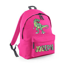 Dinosaur Personalised Kids Teen School Bag Backpack Shoulder Bag Back To School