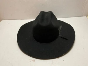 M & F Western Products Inc. 100% Wool Felt Hat Black Youth Size XL Excellent - Picture 1 of 6