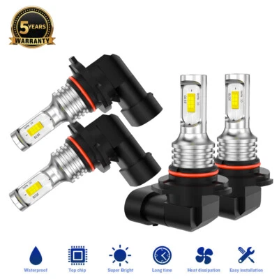 For 1992-2006 GMC Yukon LED Headlight High Low Beam Light Bulbs White 6000K 4PCS - Изображение 1 из 4
