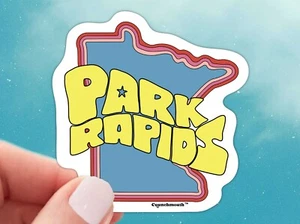 Park Rapids Minnesota Vinyl Sticker For Laptop, Water Bottle, Car - Picture 1 of 6