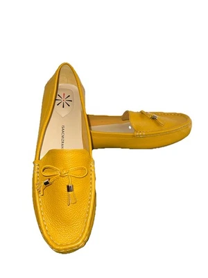 Mocasín de cuero Isaac Mizrahi Live nuevo sin caja para damas Imamy talla 10W, amarillo mostaza miel Foto 1 de 4