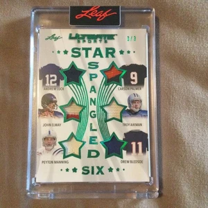 JOHN ELWAY/PEYTON MANNING/AIKMAN/LUCK++ 2024 Leaf Ultimate GU Patch #3/3 - Picture 1 of 3