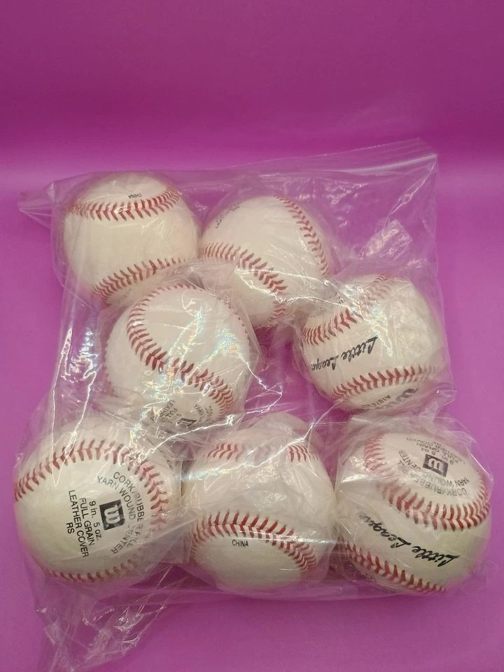 De colección Nuevo 7x Wilson A1074 LL1 Pequeñas Ligas Pelotas de Béisbol Hilo Herida Corcho Goma Píldora Foto 1 de 4