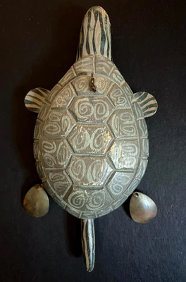 Vintage Mikko Style Turtle Fish Decoy/Lure Hand Made Wooden Folk Art 8" x 4.5" - Image 1 of 4