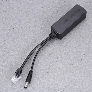 12V 2A Power Over Ethernet Splitter Adapter for IP Cameras (Black) - Zdjęcie 1 z 12