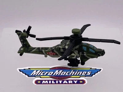 Micro Machines Military AH-64D Apache Longbow Helicopter Galoob LGTI 1999 - Image 1 of 3