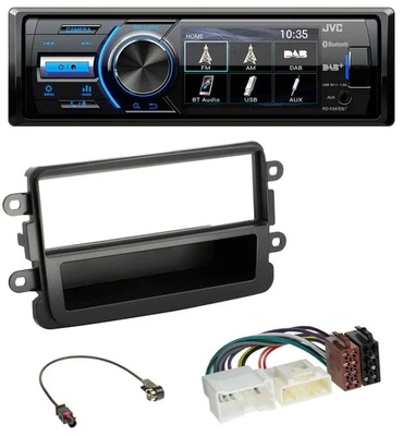 JVC Bluetooth MP3 USB DAB Autoradio für Dacia Lodgy Duster Dokker Sandero schwar - Bild 1 von 4
