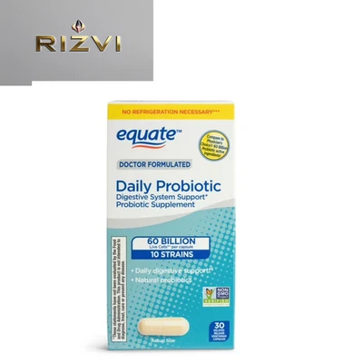 Probiótico diario Equate 60 billones, 30 unidades, cápsulas vegetarianas, unisex Foto 1 de 3